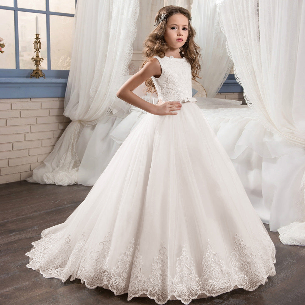 AURORA” TWO-TONE LACE & TULLE CEREMONY DRESS