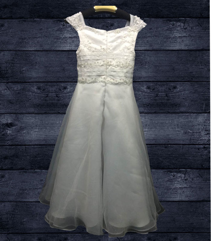 LINEA” EMBROIDERED TULLE COMMUNION DRESS