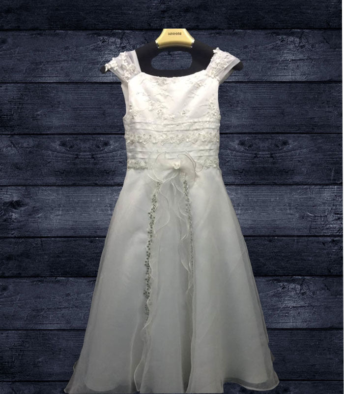 LINEA” EMBROIDERED TULLE COMMUNION DRESS