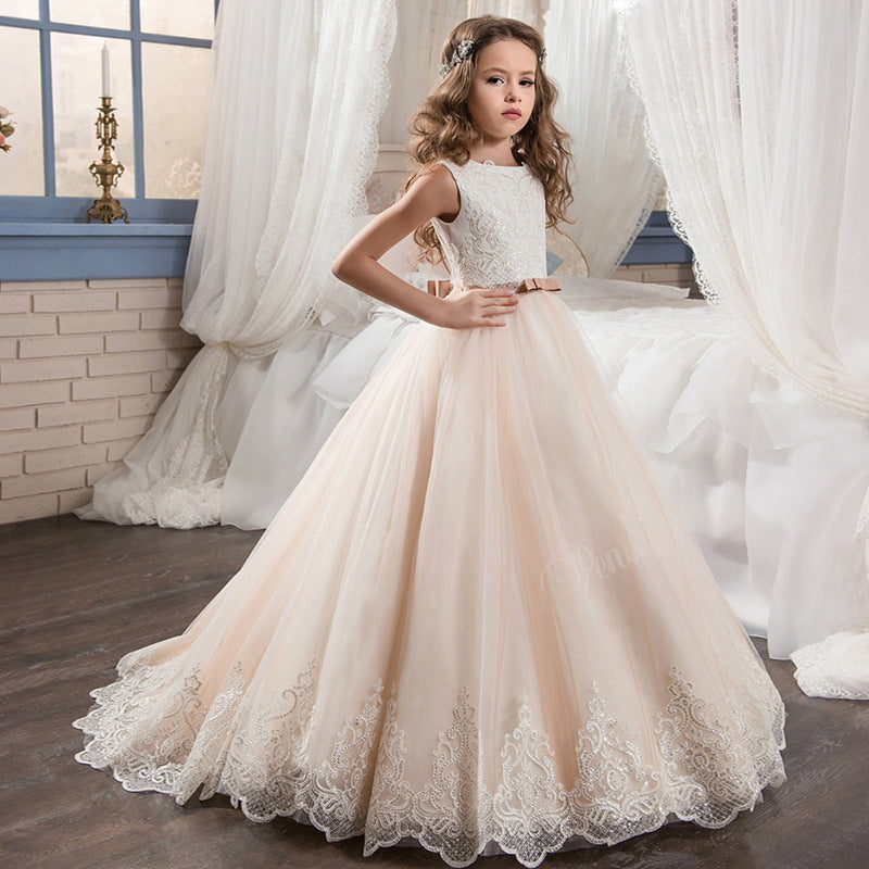 AURORA” TWO-TONE LACE & TULLE CEREMONY DRESS