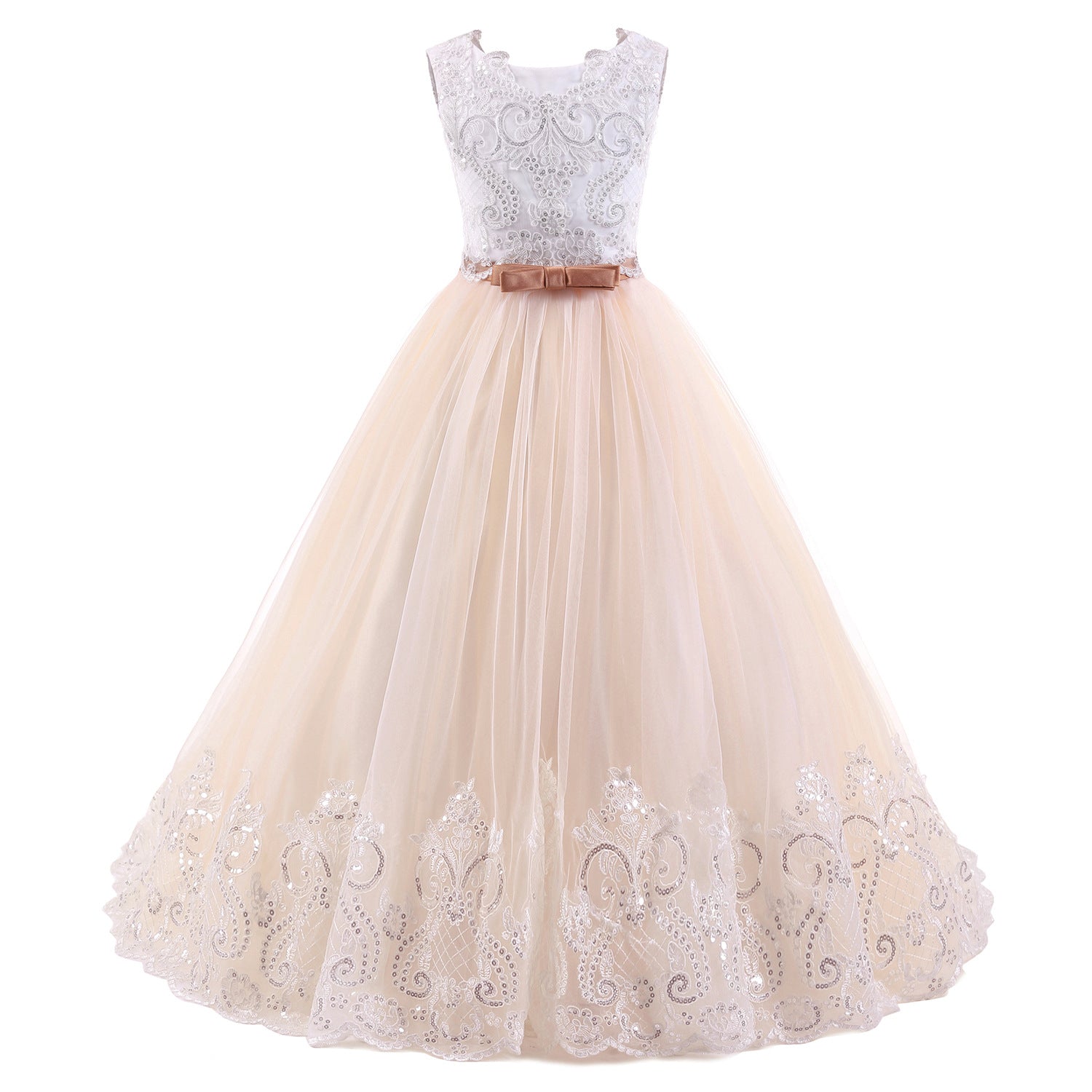 AURORA” TWO-TONE LACE & TULLE CEREMONY DRESS