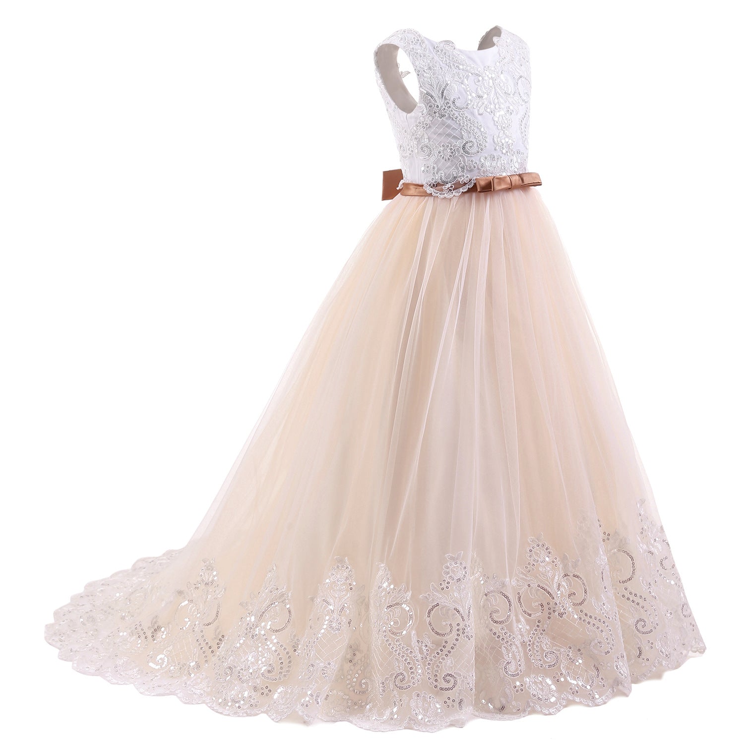 AURORA” TWO-TONE LACE & TULLE CEREMONY DRESS