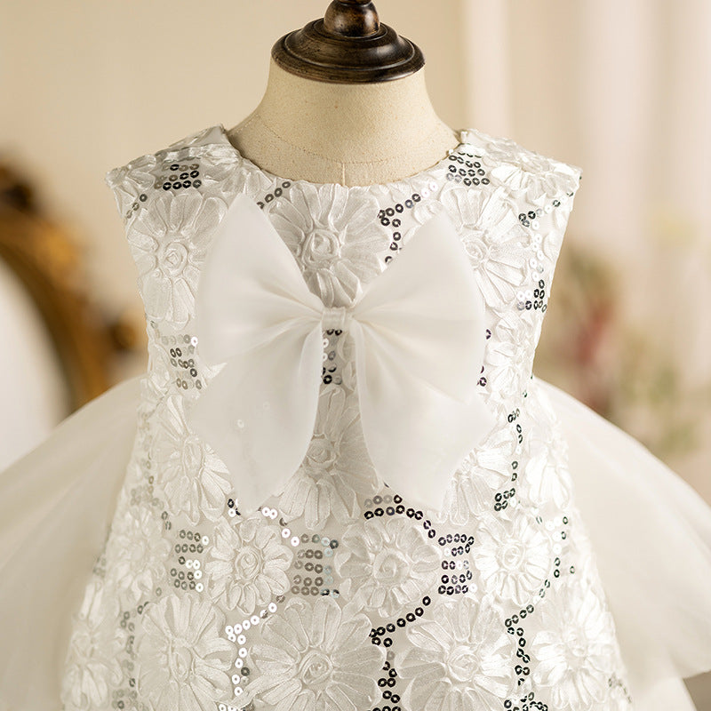 “FLORAL DREAM” – UNIQUE CEREMONY DRESS WITH TULLE TRAIN