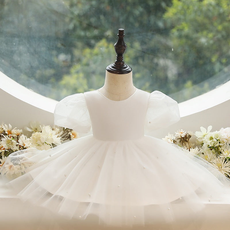 SATIN, TULLE & PEARL "STARRY NIGHT" DRESS