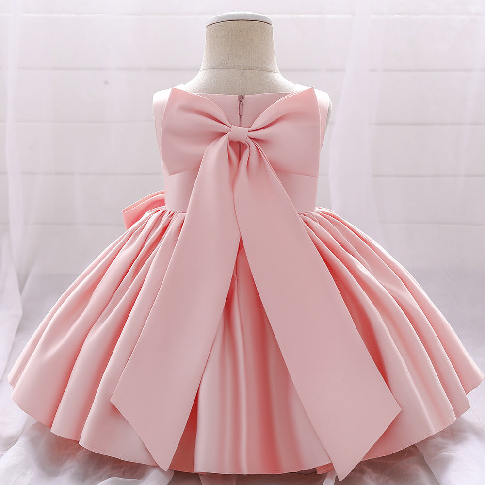 GORGEOUS CEREMONY DRESS WITH XXL BOW IN MULTIPLE COLORS