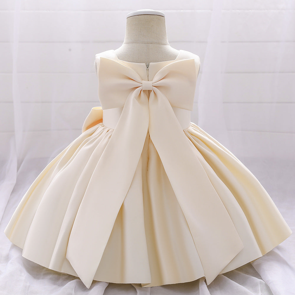 GORGEOUS CEREMONY DRESS WITH XXL BOW IN MULTIPLE COLORS