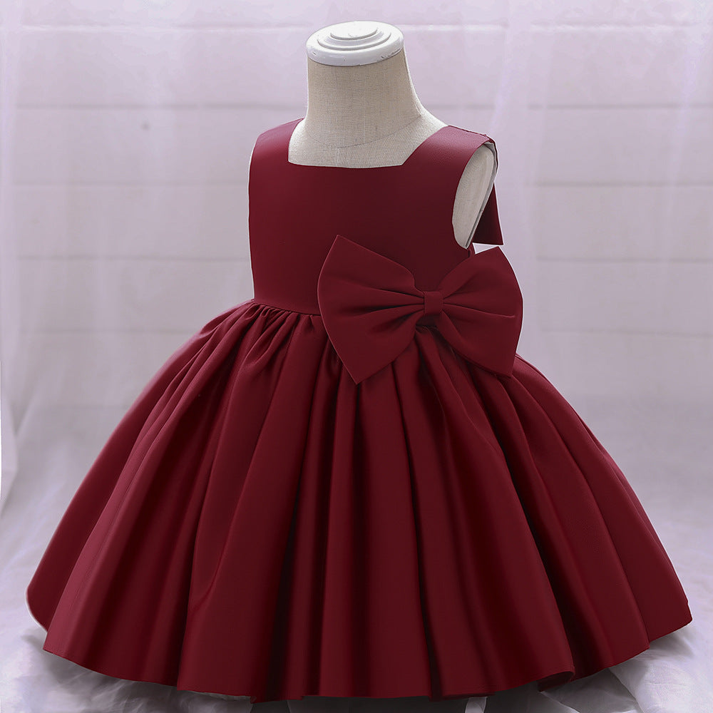 GORGEOUS CEREMONY DRESS WITH XXL BOW IN MULTIPLE COLORS