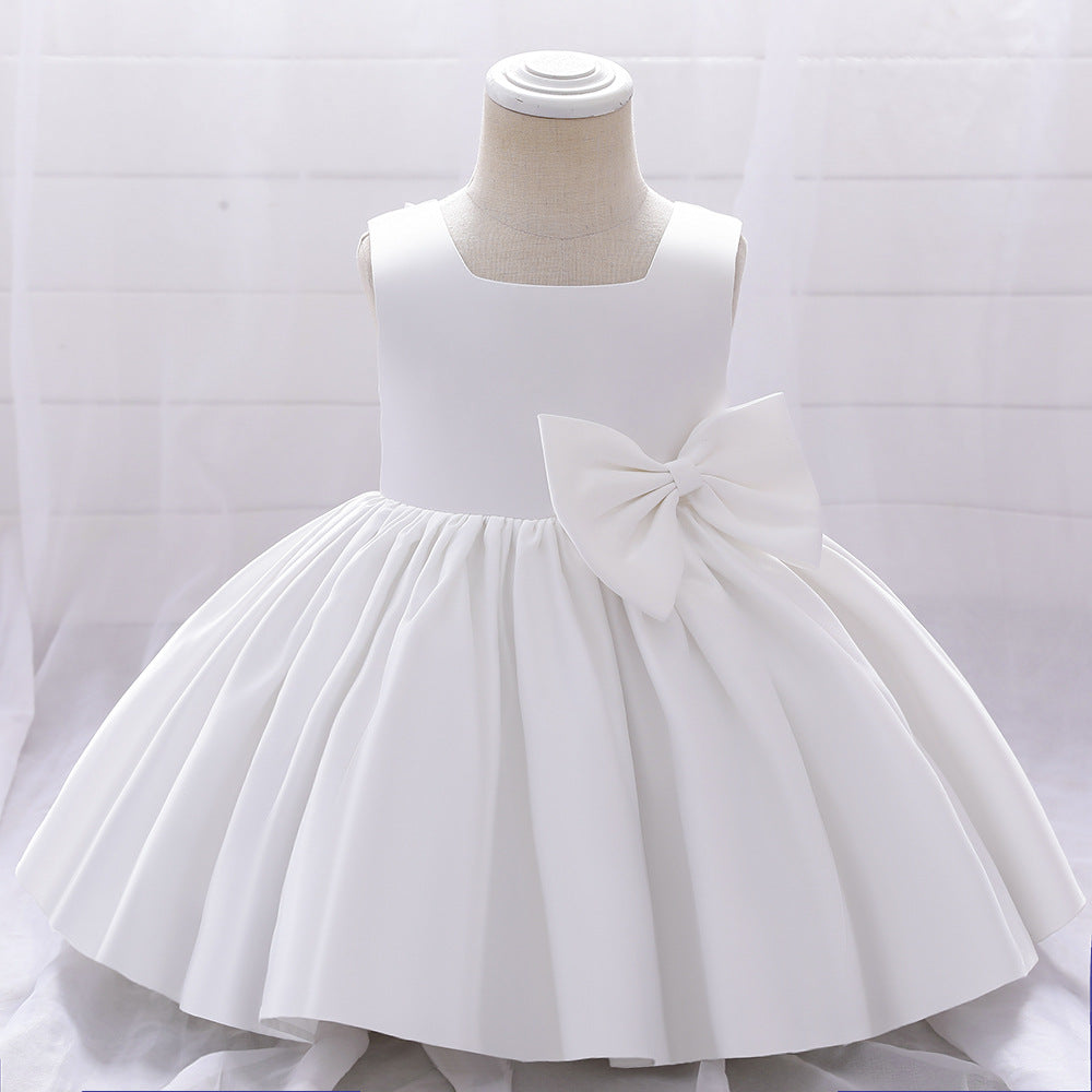 GORGEOUS CEREMONY DRESS WITH XXL BOW IN MULTIPLE COLORS
