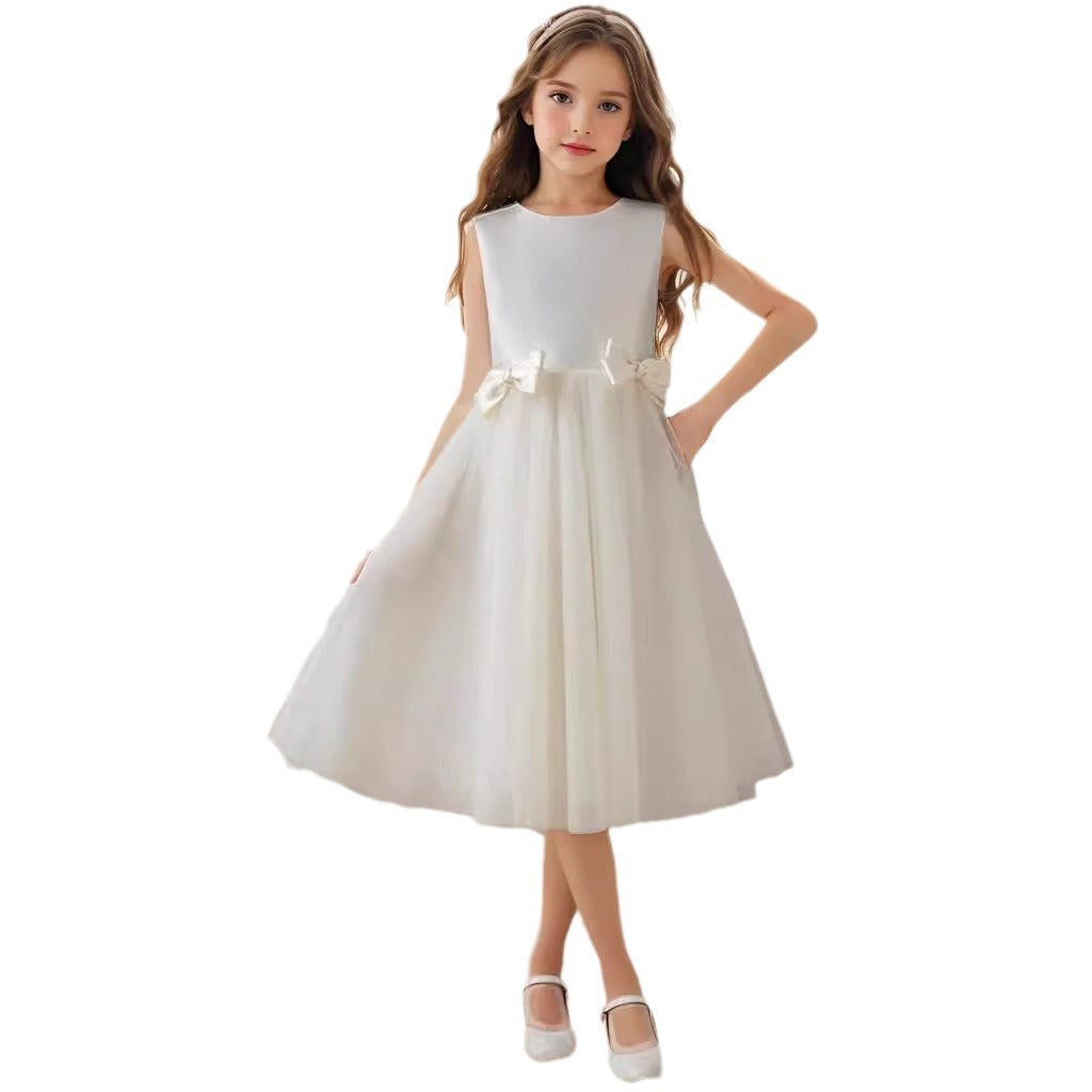 SATIN &amp; TULLE FOR YOUR COMMUNION – “ELEGANT SIMPLICITY” DRESS