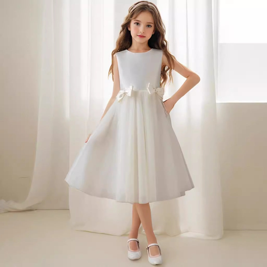 SATIN &amp; TULLE FOR YOUR COMMUNION – “ELEGANT SIMPLICITY” DRESS