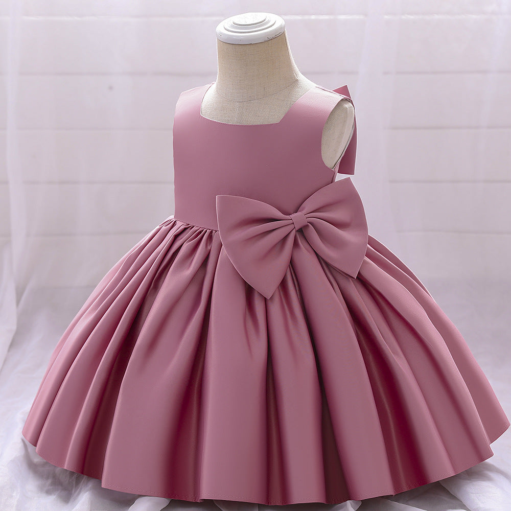 GORGEOUS CEREMONY DRESS WITH XXL BOW IN MULTIPLE COLORS