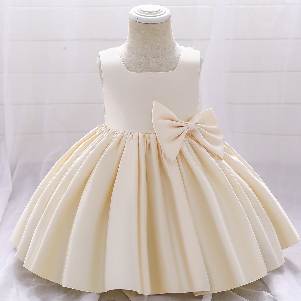 GORGEOUS CEREMONY DRESS WITH XXL BOW IN MULTIPLE COLORS