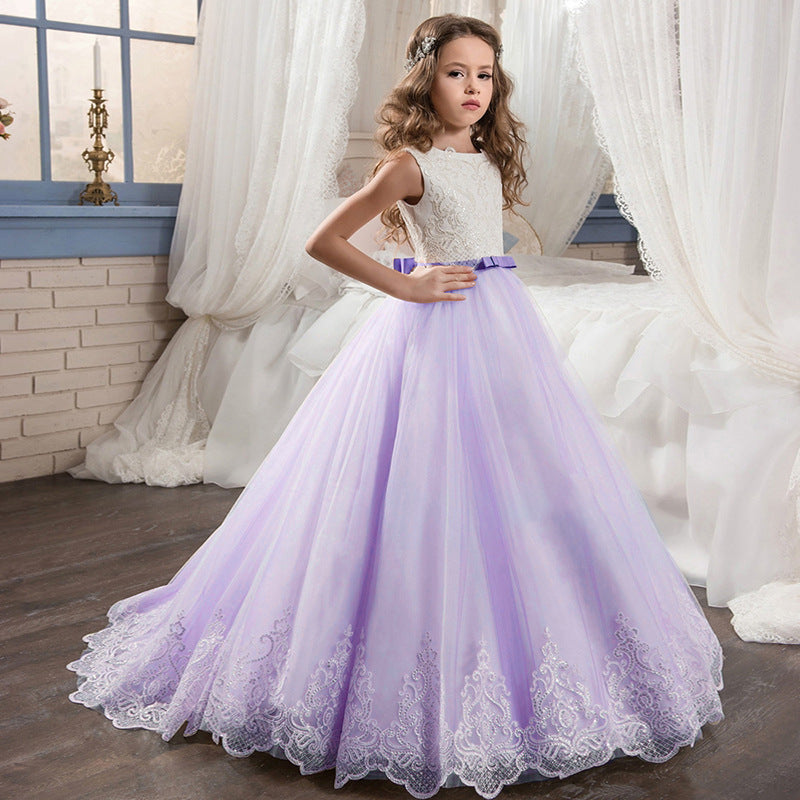 AURORA TWO-TONE LACE & TULLE CEREMONY DRESS Bambellina AURORA TWO-TONE LACE & TULLE CEREMONY DRESS Bambellina