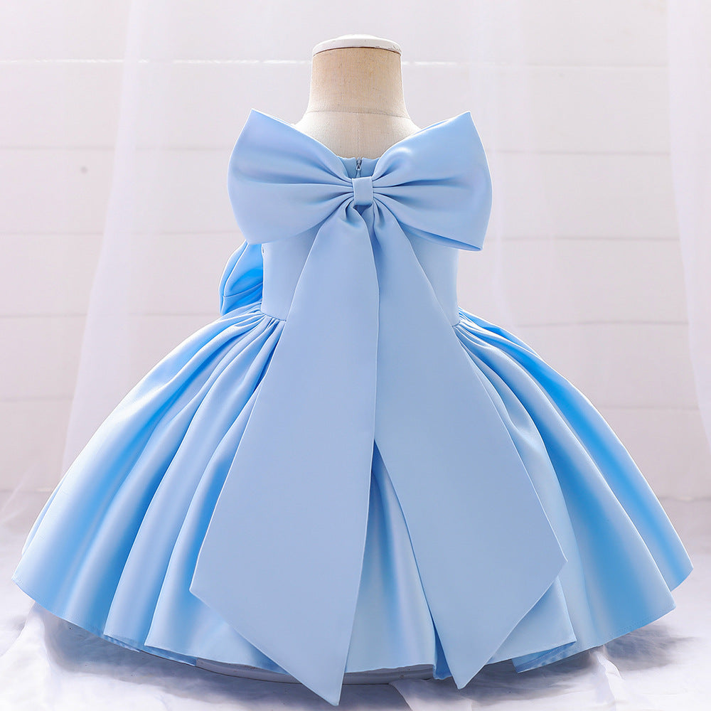 GORGEOUS CEREMONY DRESS WITH XXL BOW IN MULTIPLE COLORS