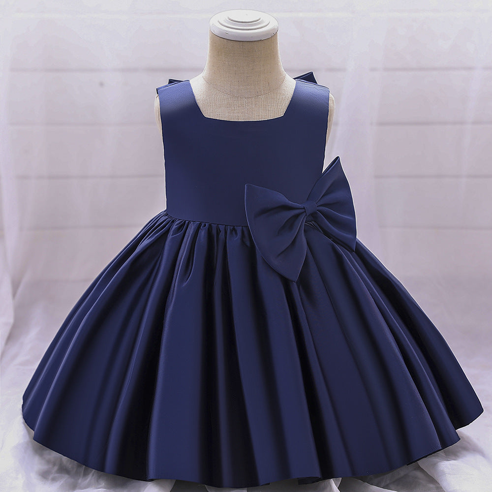 GORGEOUS CEREMONY DRESS WITH XXL BOW IN MULTIPLE COLORS