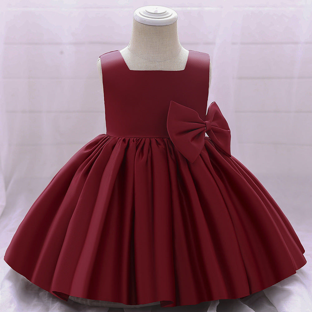 GORGEOUS CEREMONY DRESS WITH XXL BOW IN MULTIPLE COLORS