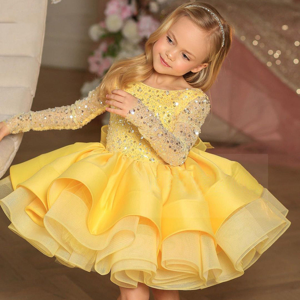 “AURORA” SHORT LAYERED DRESS FOR BAPTISMS & CEREMONIES