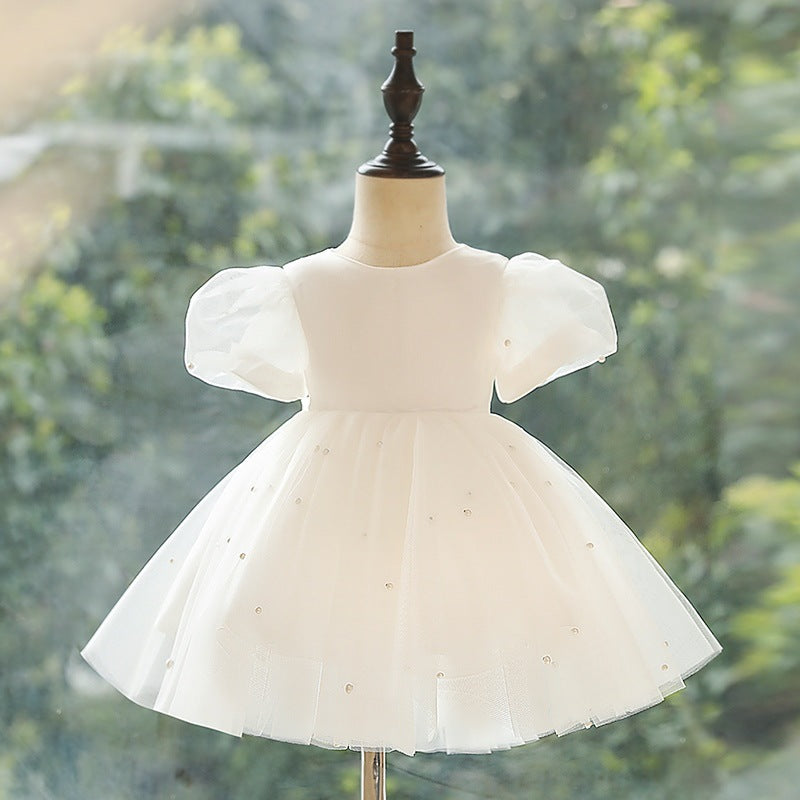 SATIN, TULLE & PEARL "STARRY NIGHT" DRESS