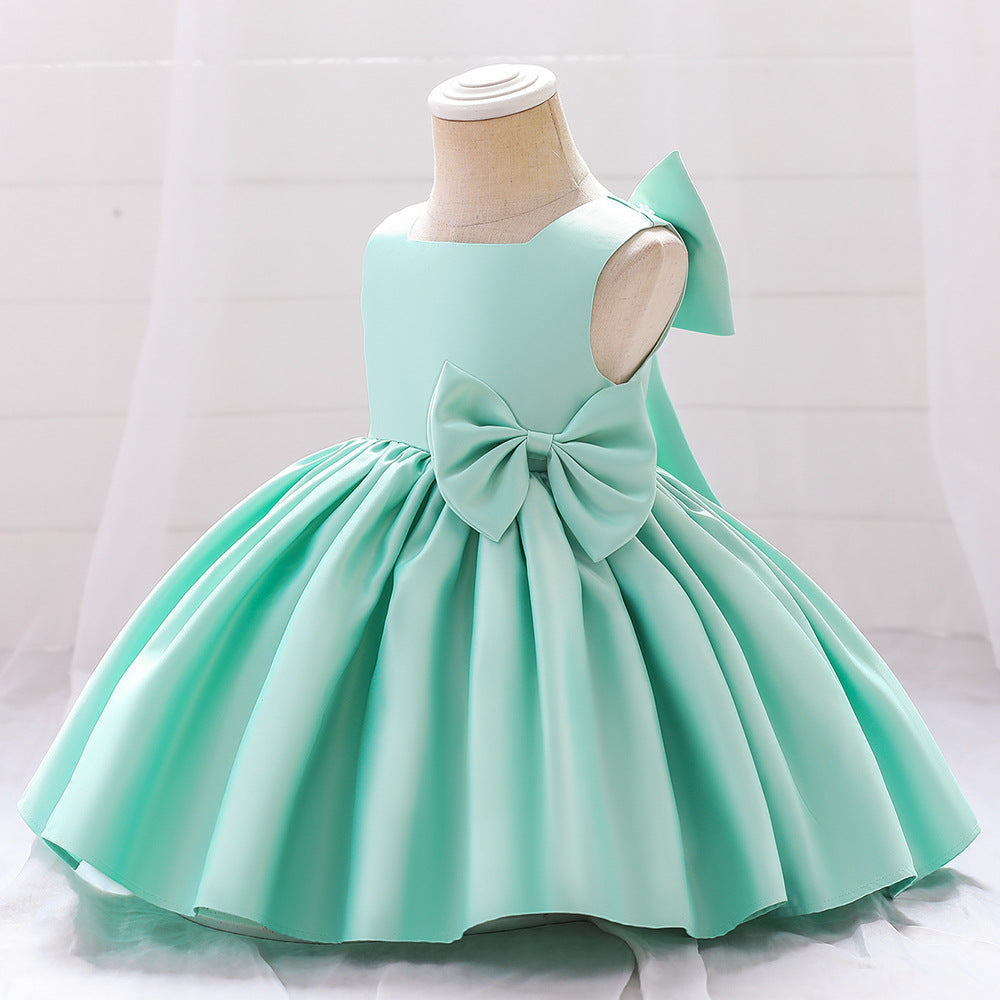 GORGEOUS CEREMONY DRESS WITH XXL BOW IN MULTIPLE COLORS