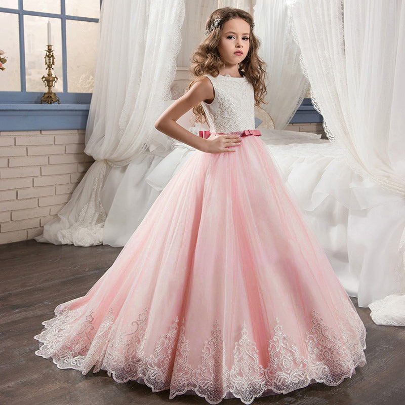 AURORA TWO-TONE LACE & TULLE CEREMONY DRESS Bambellina AURORA TWO-TONE LACE & TULLE CEREMONY DRESS Bambellina