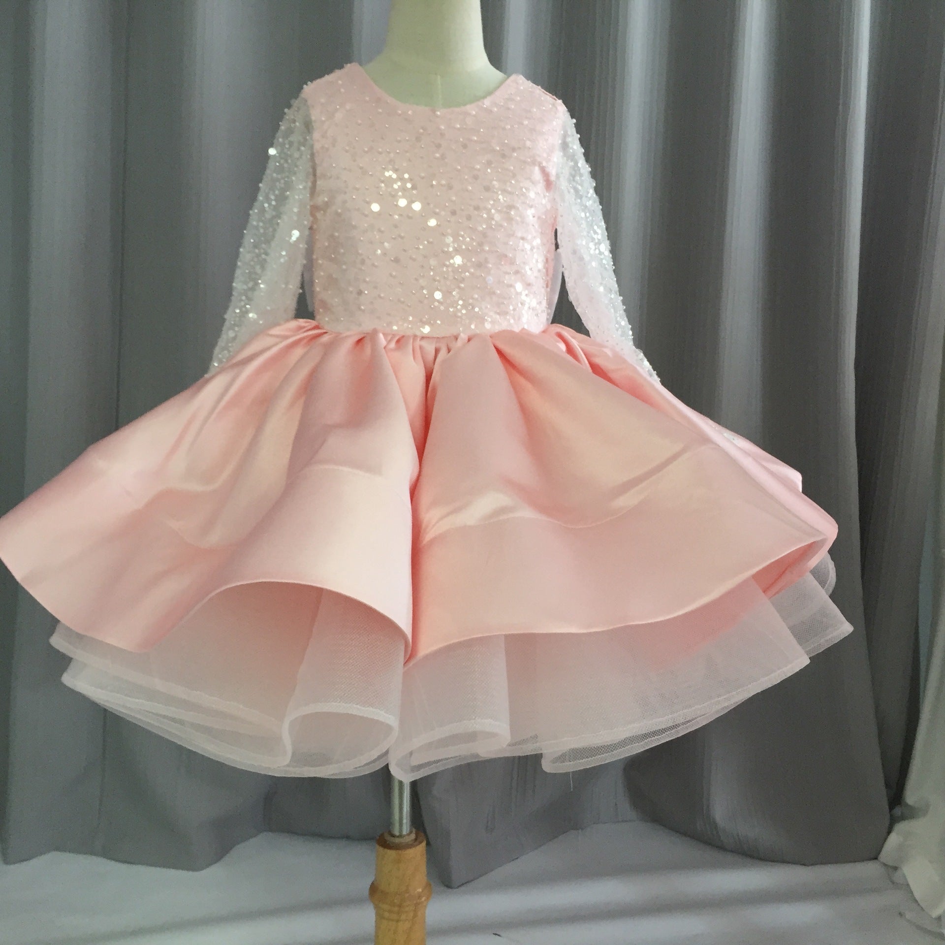 “AURORA” SHORT LAYERED DRESS FOR BAPTISMS & CEREMONIES