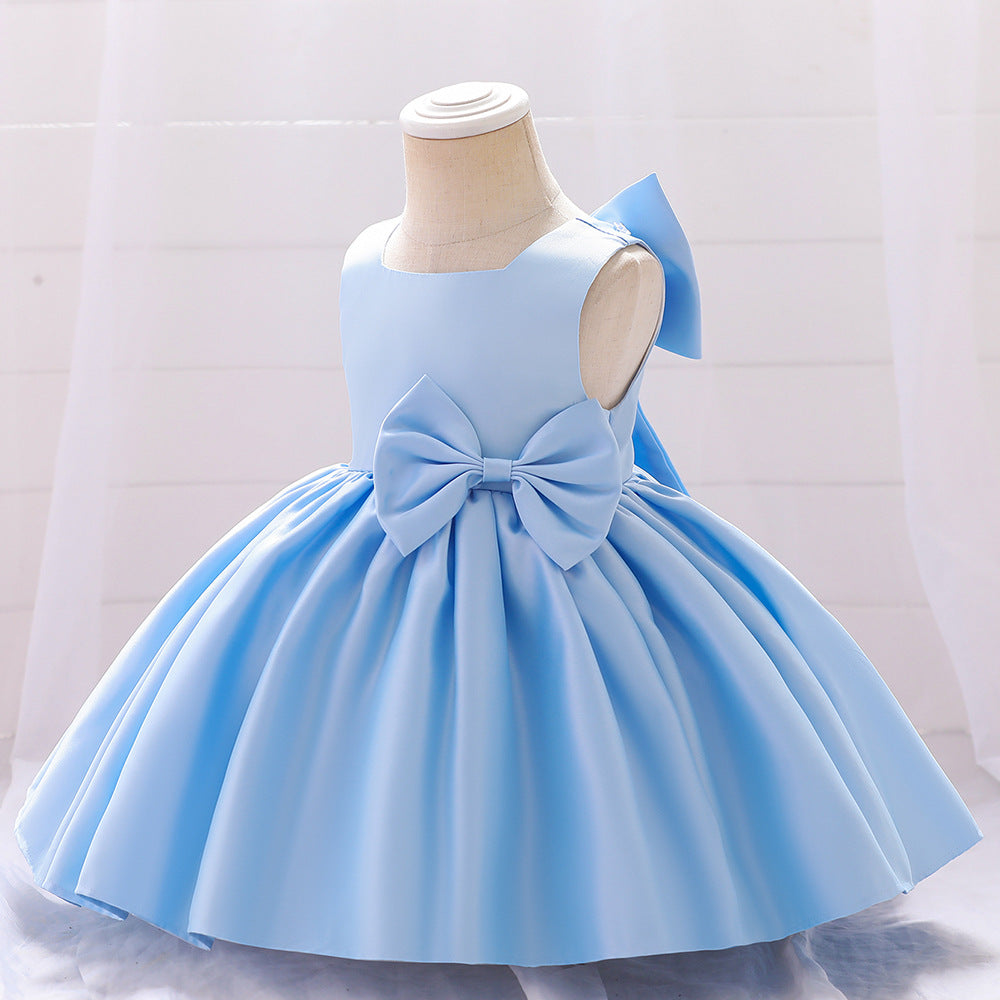GORGEOUS CEREMONY DRESS WITH XXL BOW IN MULTIPLE COLORS