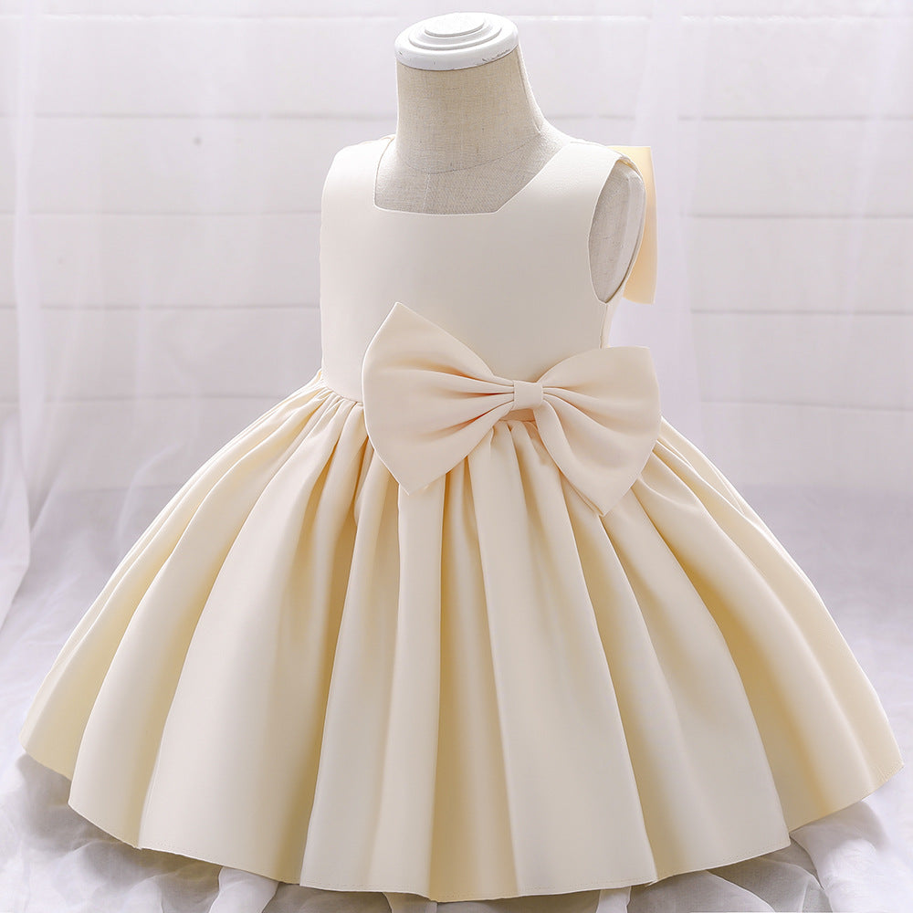 GORGEOUS CEREMONY DRESS WITH XXL BOW IN MULTIPLE COLORS