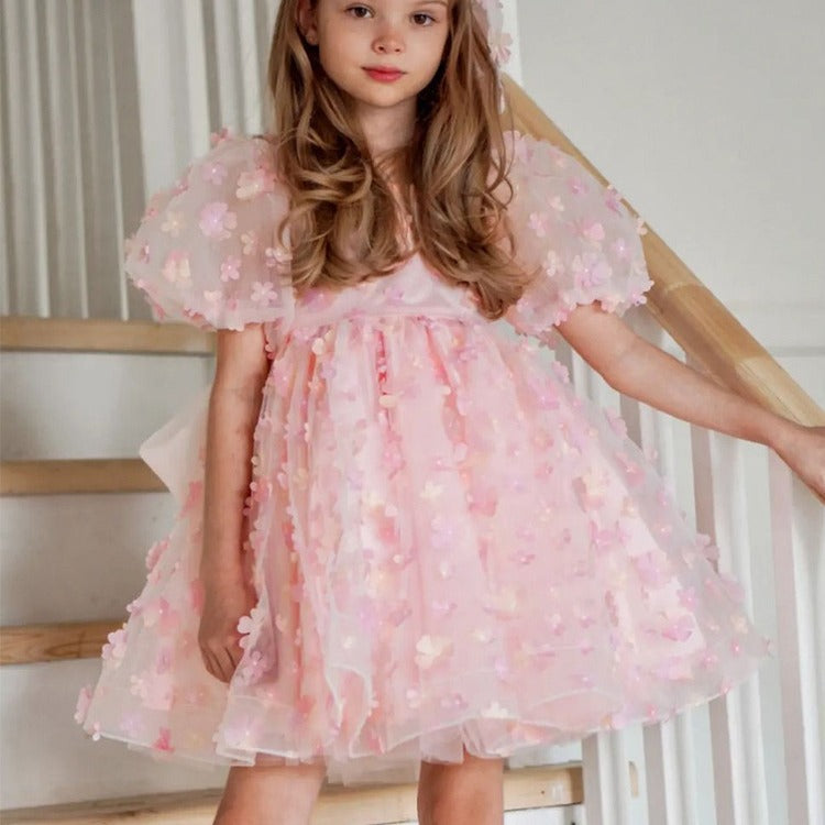 BUTTERFLY WHISPER” SHORT CASUAL DRESS – ROSY DREAM EDITION