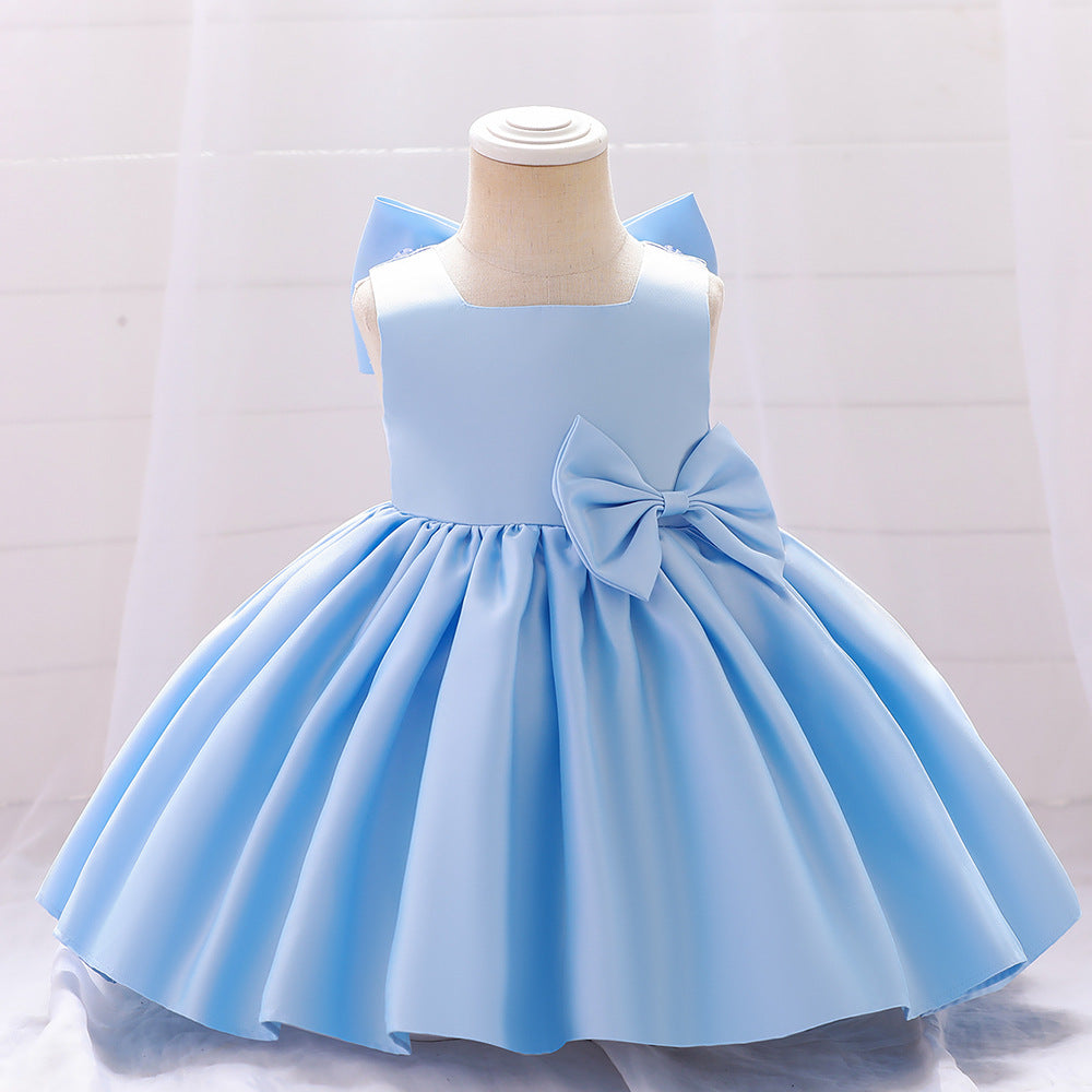 GORGEOUS CEREMONY DRESS WITH XXL BOW IN MULTIPLE COLORS