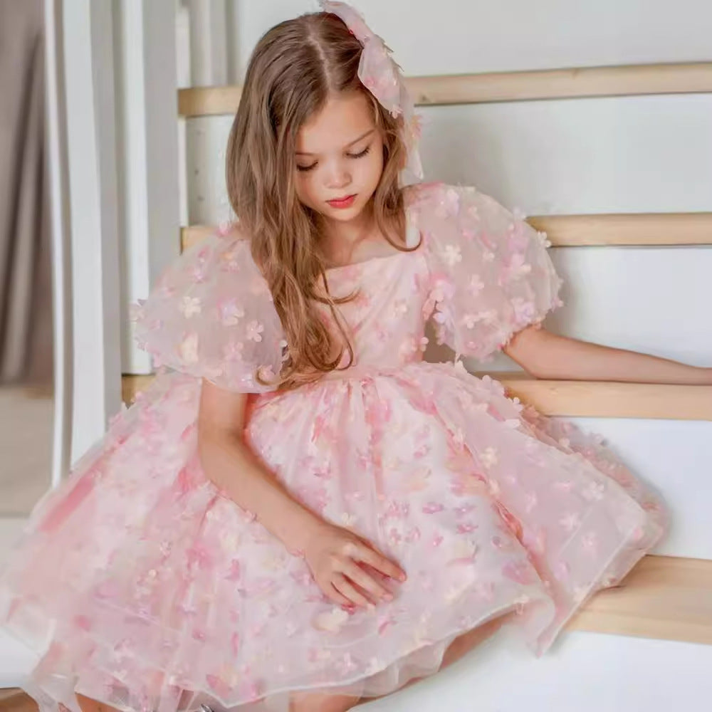 BUTTERFLY WHISPER” SHORT CASUAL DRESS – ROSY DREAM EDITION