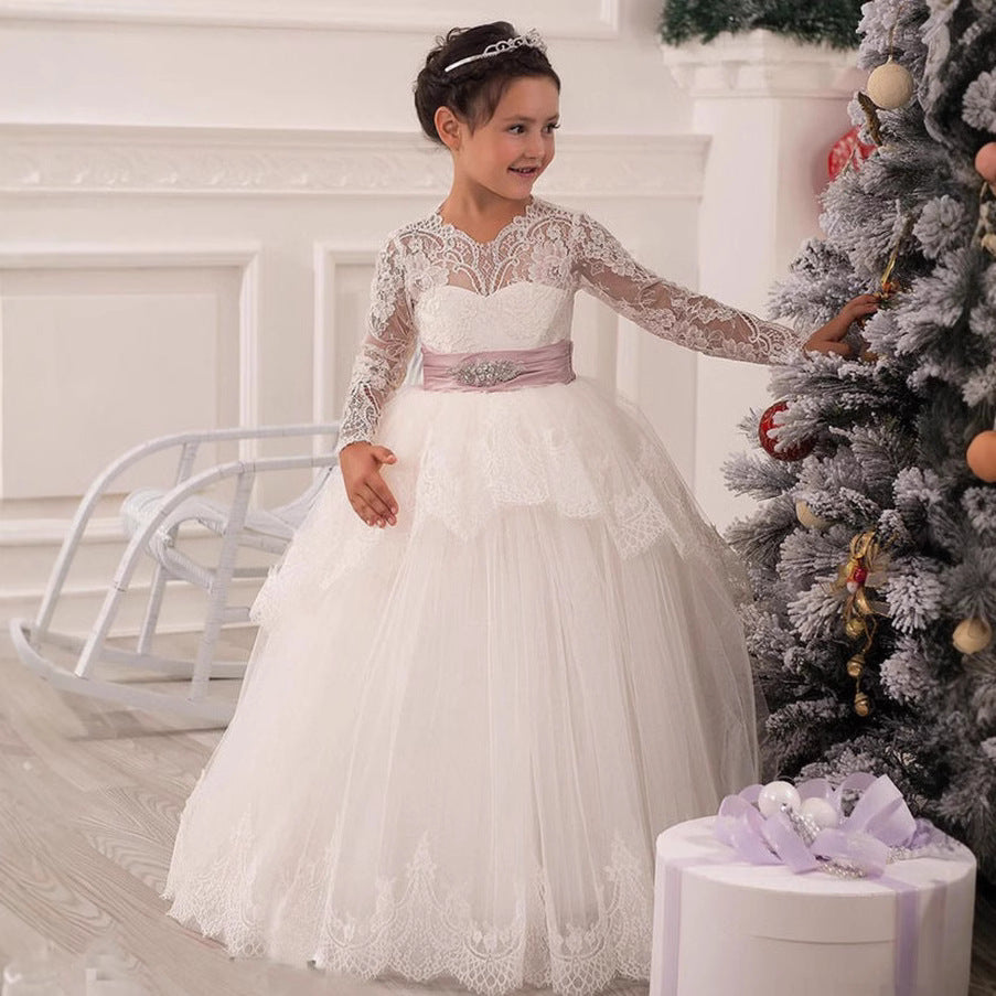 PRINCIPESSA TULLE” EMBROIDERED COMMUNION & CEREMONY DRESS