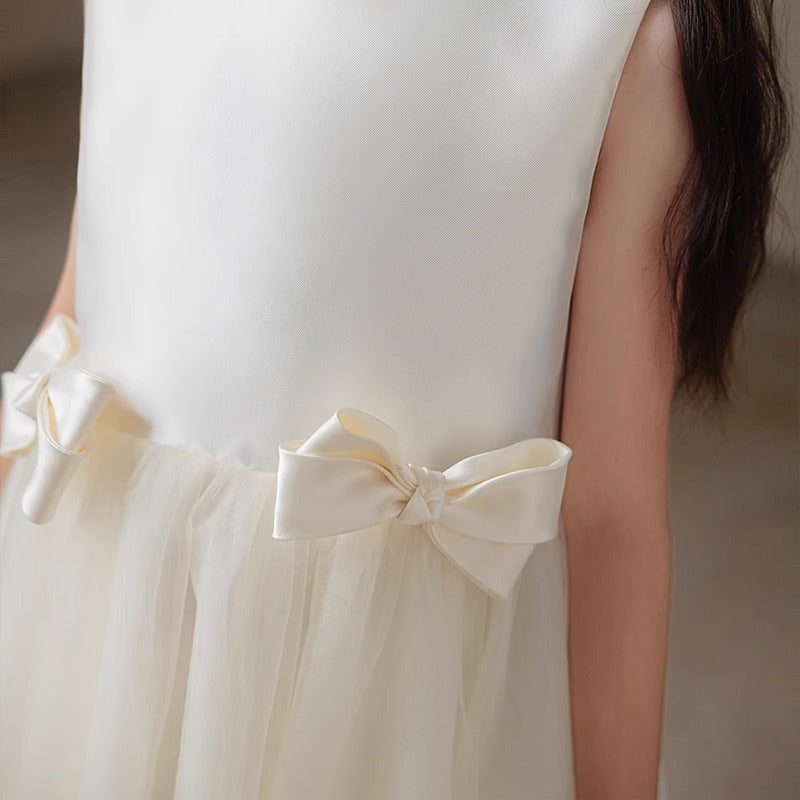 SATIN &amp; TULLE FOR YOUR COMMUNION – “ELEGANT SIMPLICITY” DRESS