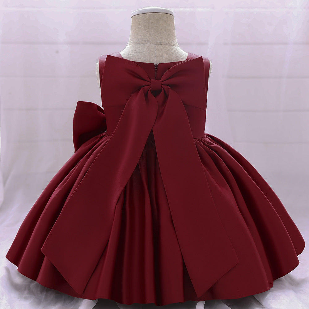 GORGEOUS CEREMONY DRESS WITH XXL BOW IN MULTIPLE COLORS